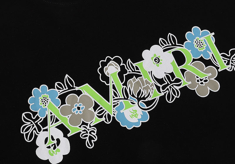 AMRI flower letter logo print T-Shirts