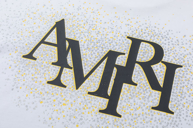 AMRI Crystal Embellished Champagne Logo T-Shirts