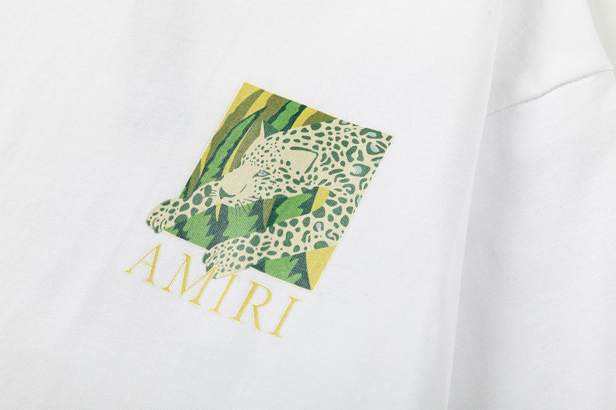 AMRI Men's Black Leopard T-shirt
