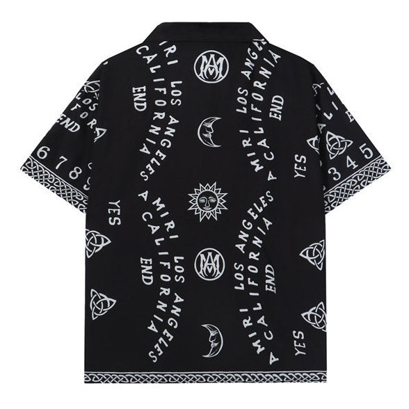 AMRI Ouija Board Bowling Shirt In Black