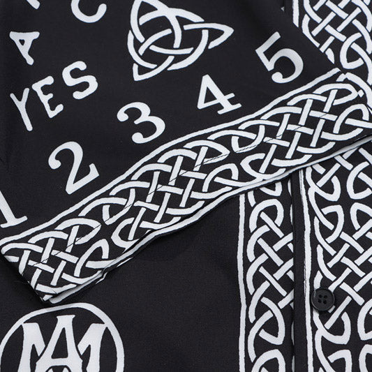 AMRI Ouija Board Bowling Shirt In Black