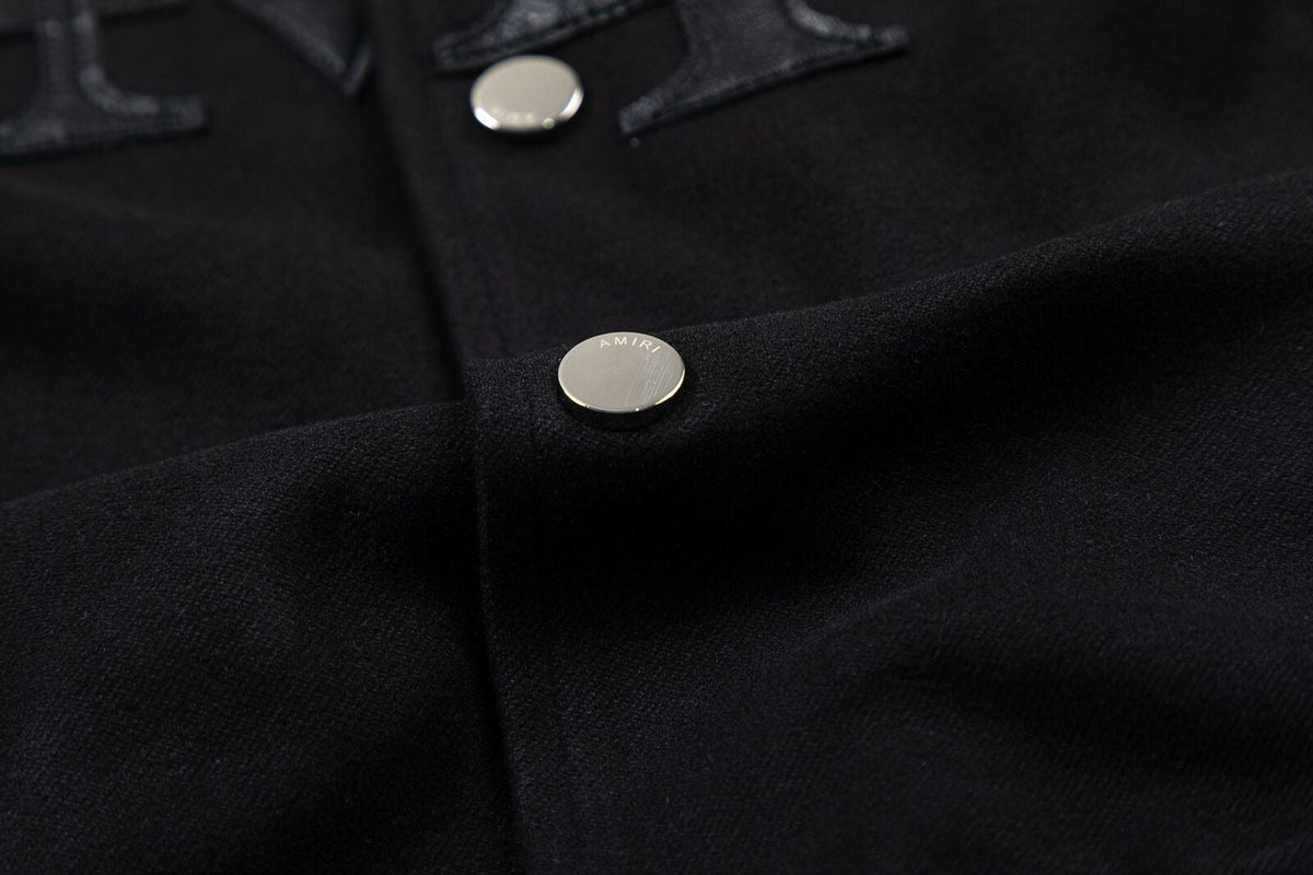 AMRl Staggered Logo Varsity Jacket