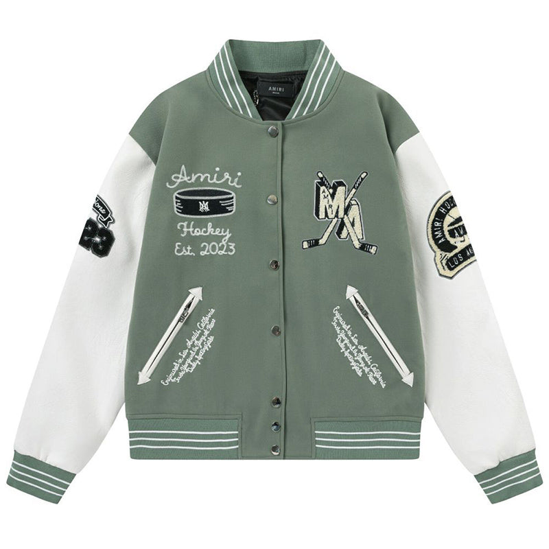 AMRl appliqué-logo Varsity Jackets