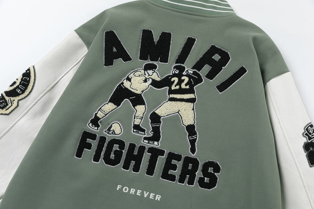 AMRl appliqué-logo Varsity Jackets