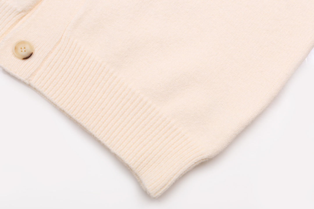 AMRI Cotton V-Neck Bones Cardigan