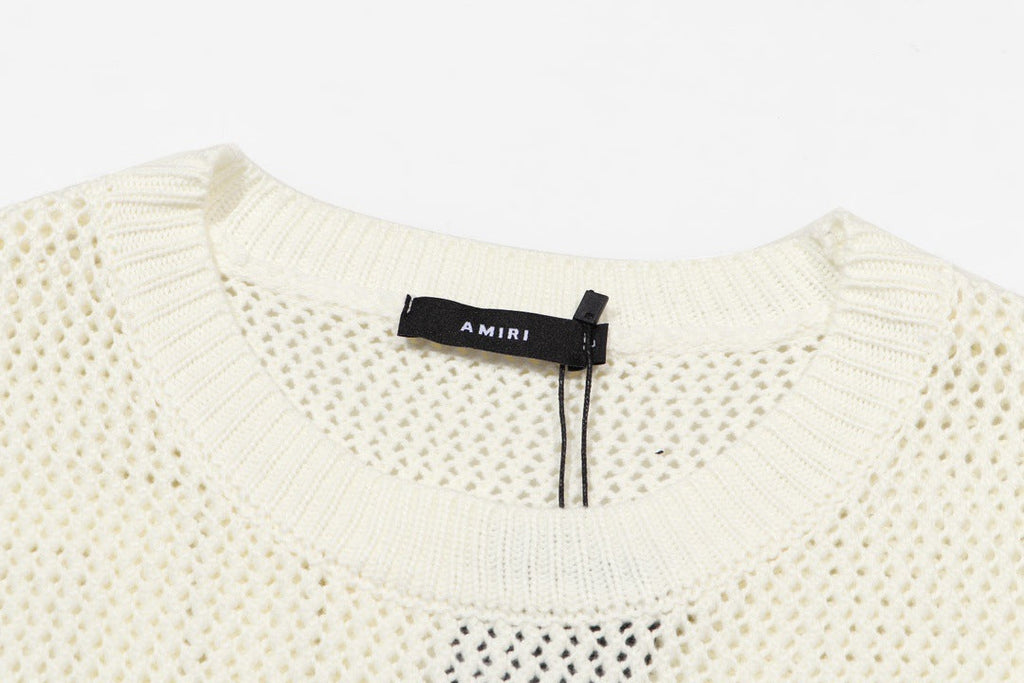 AMRI 22 Crew Open Stitch Sweaters