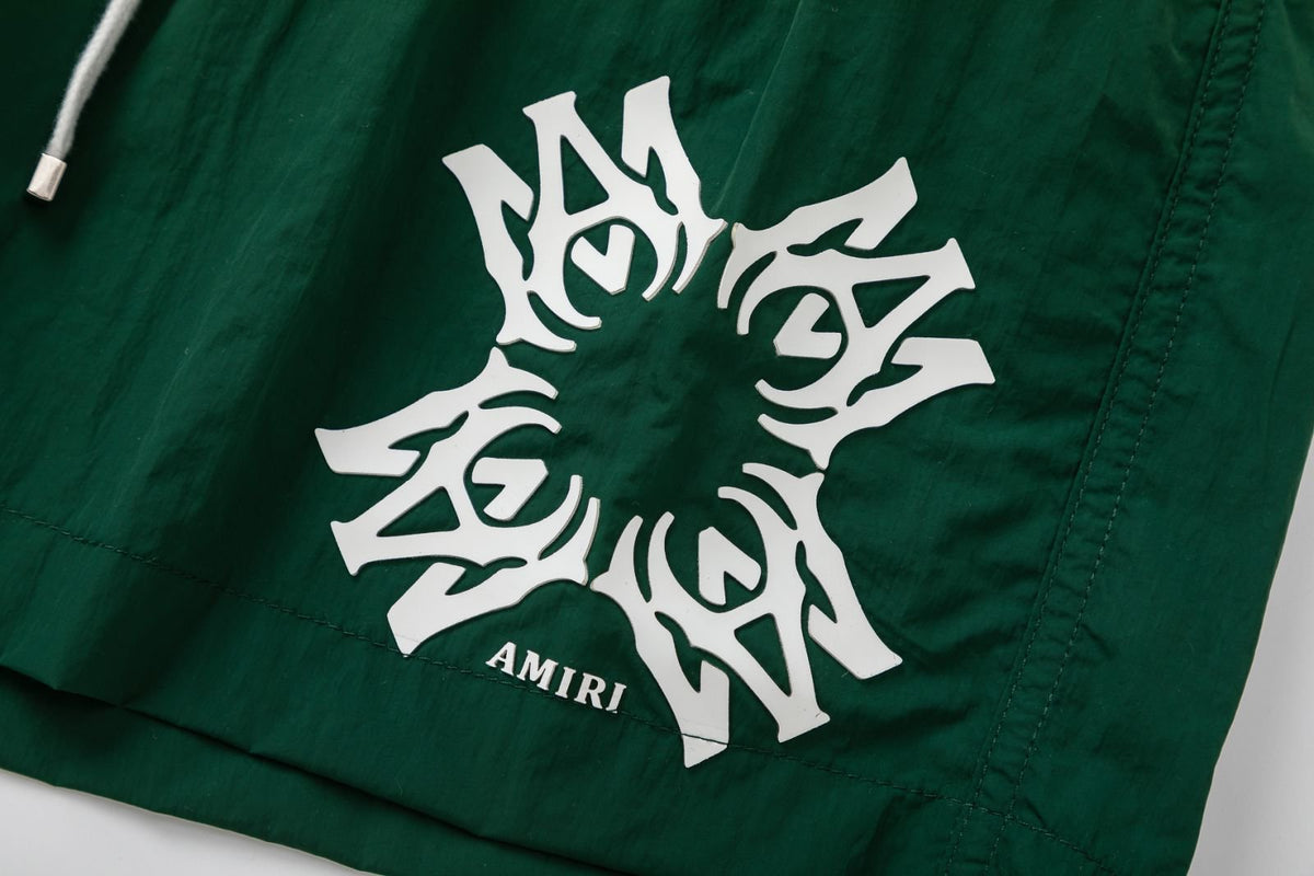 AMRI Straight-Leg Mid-Length Logo-Print Swim Shorts