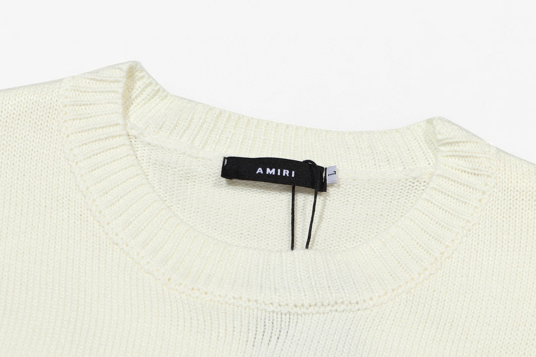 AMRI Logo-Embossed Fine Knit Jumper