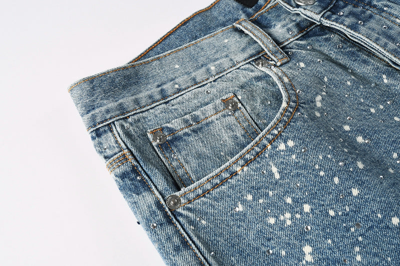 Purple Brand Crystal Diamond Jeans #9126