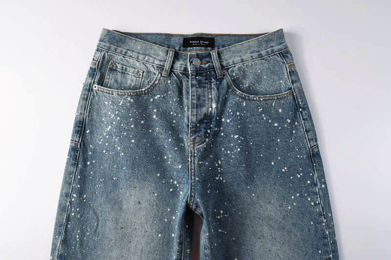 Purple Brand Crystal Diamond Jeans #9126
