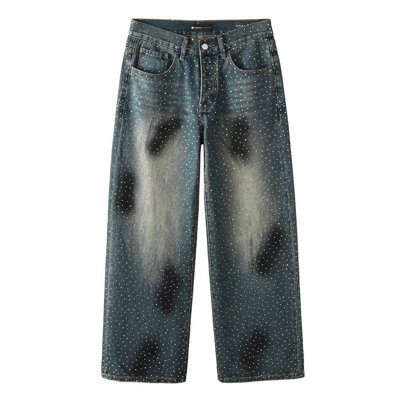 Purple Brand Crystal Diamond Jeans #106