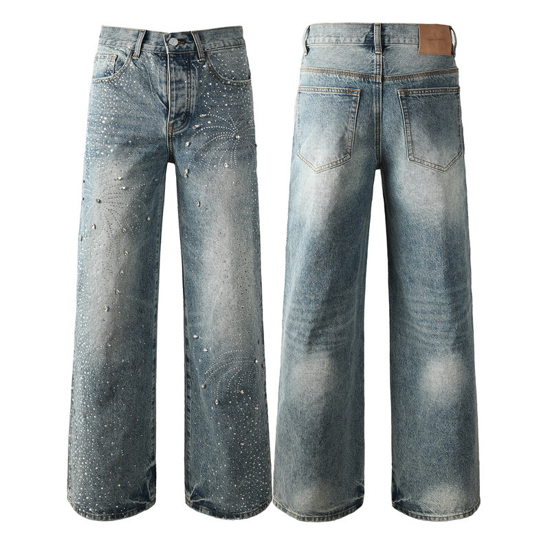 Purple Brand Crystal Diamond Jeans #9133