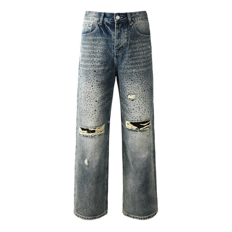 Purple Brand Crystal Diamond Jeans #9131