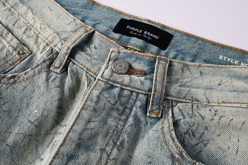 Purple Brand Crystal Diamond Jeans #107