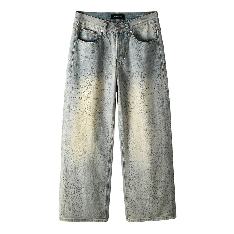 Purple Brand Crystal Diamond Jeans #107