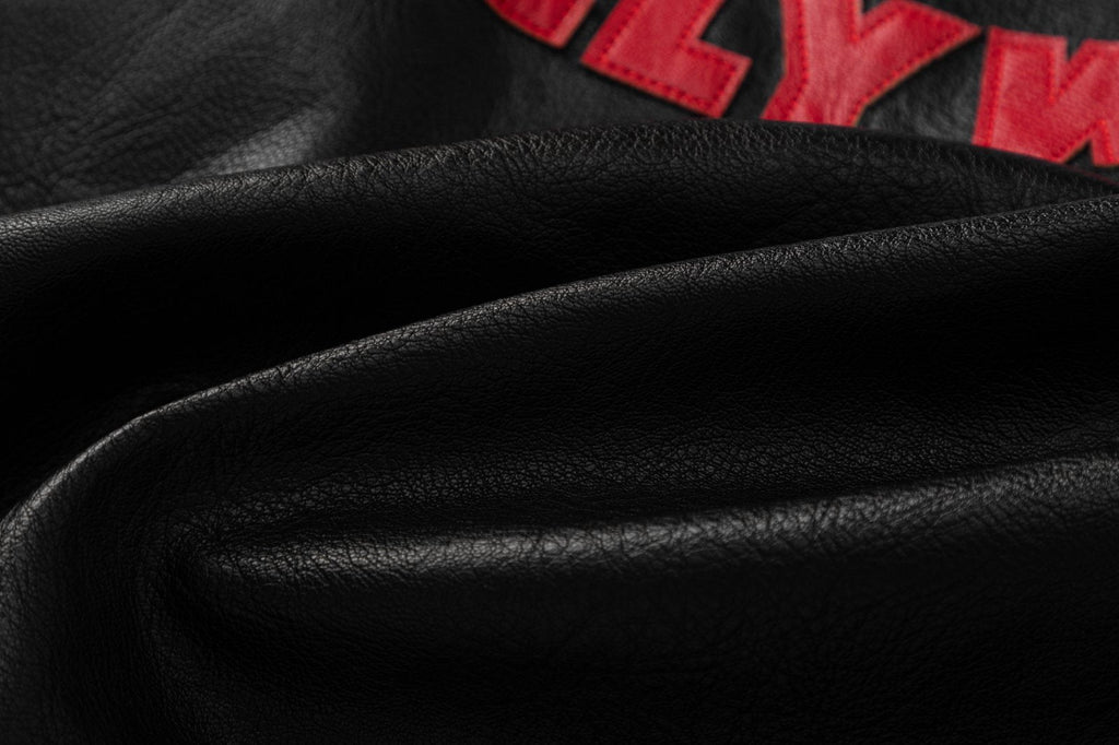 AMRI Club Leather Varsity Jacket