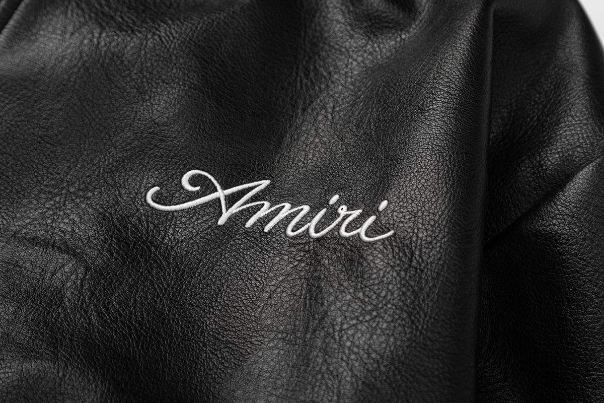AMRI Club Leather Varsity Jacket
