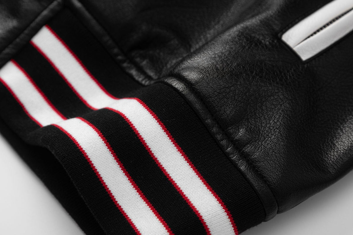AMRI Club Leather Varsity Jacket