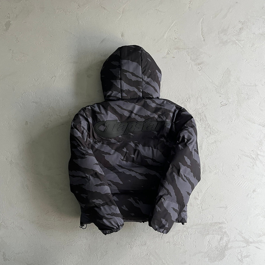 Trapstar Puffer Jacket Hyperdrive Technical Black Tiger Camo