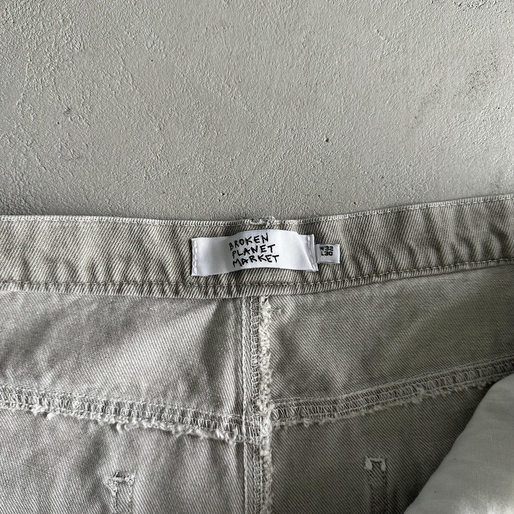 Broken P White Star Pants