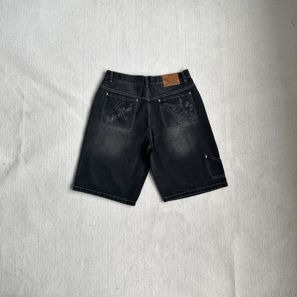 Broken P Denim Jeans Shorts