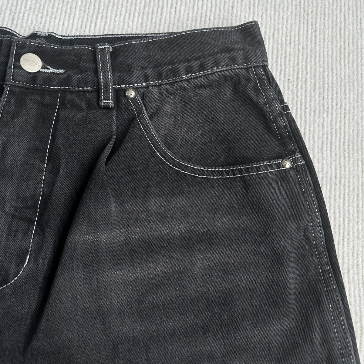 Broken P Denim Jeans Shorts