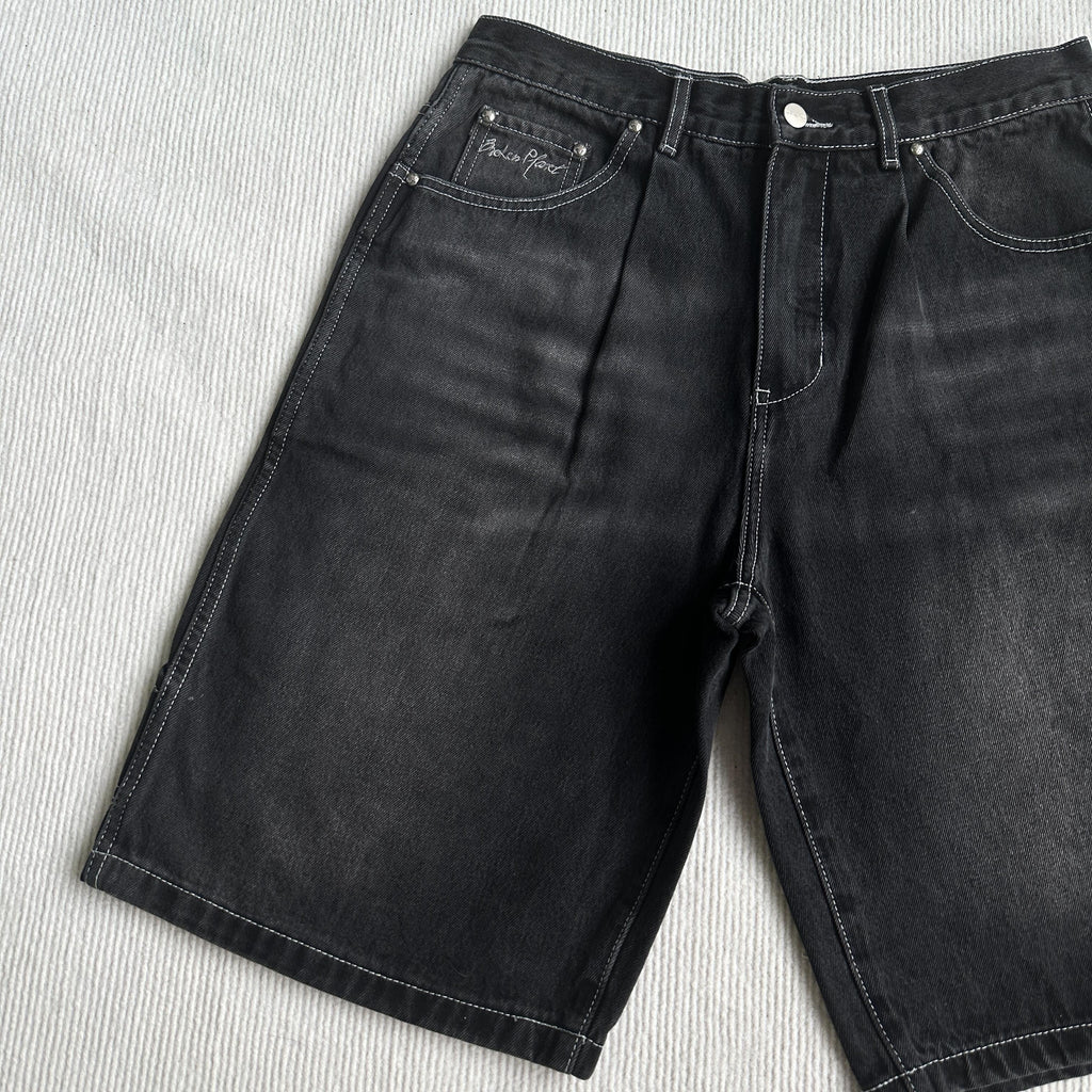 Broken P Denim Jeans Shorts
