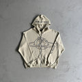 Broken P Planet Zip Up Hoodie