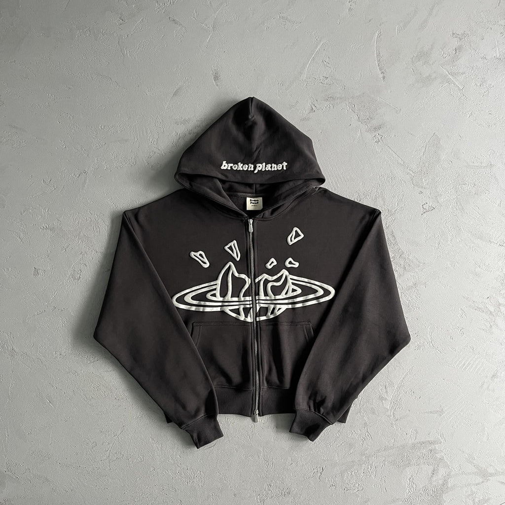 Broken P Double Zip Up Hoodie