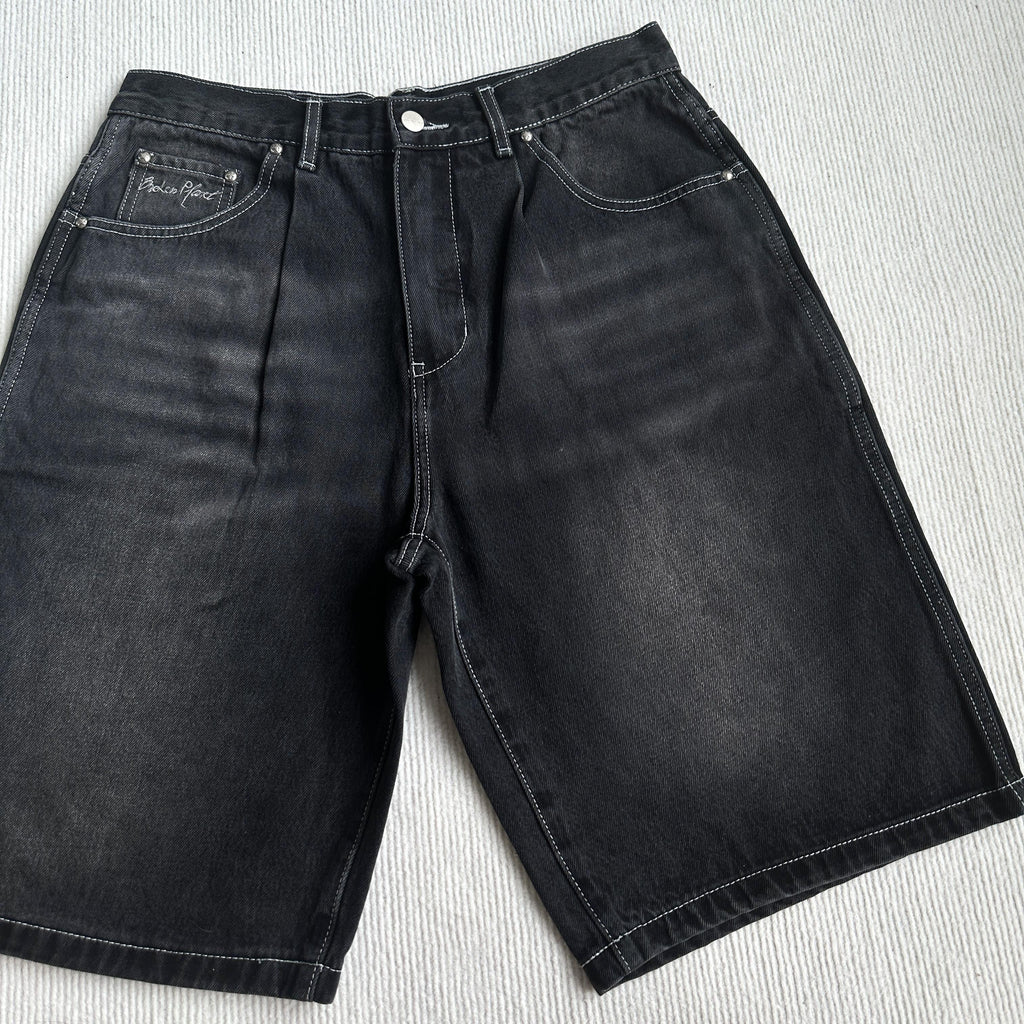 Broken P Denim Jeans Shorts