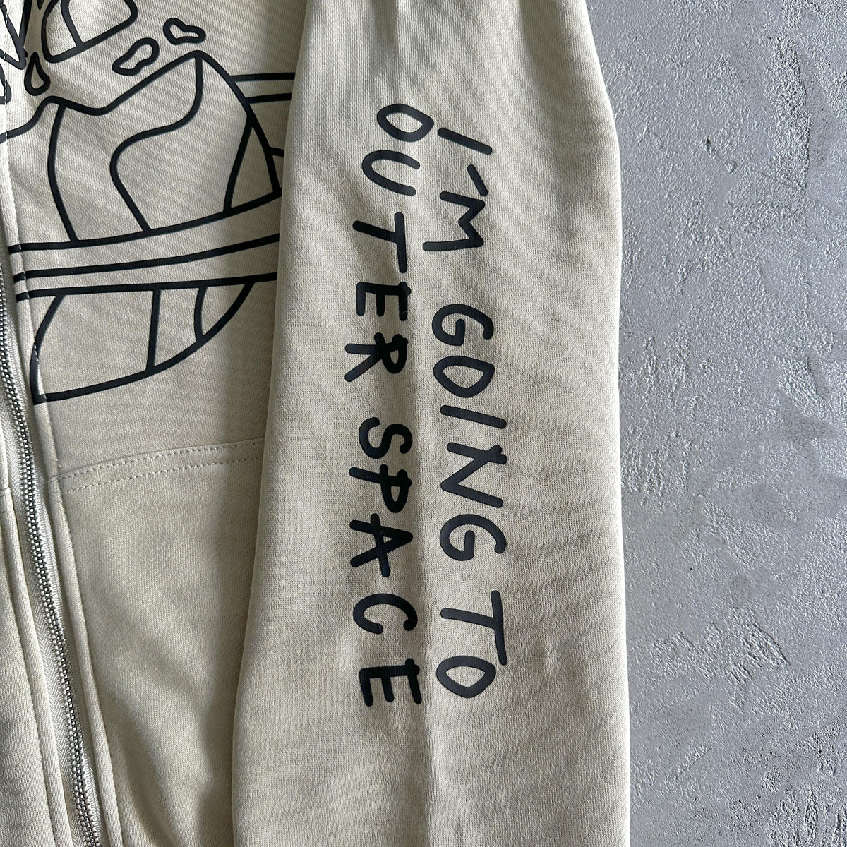 Broken P Planet Zip Up Hoodie