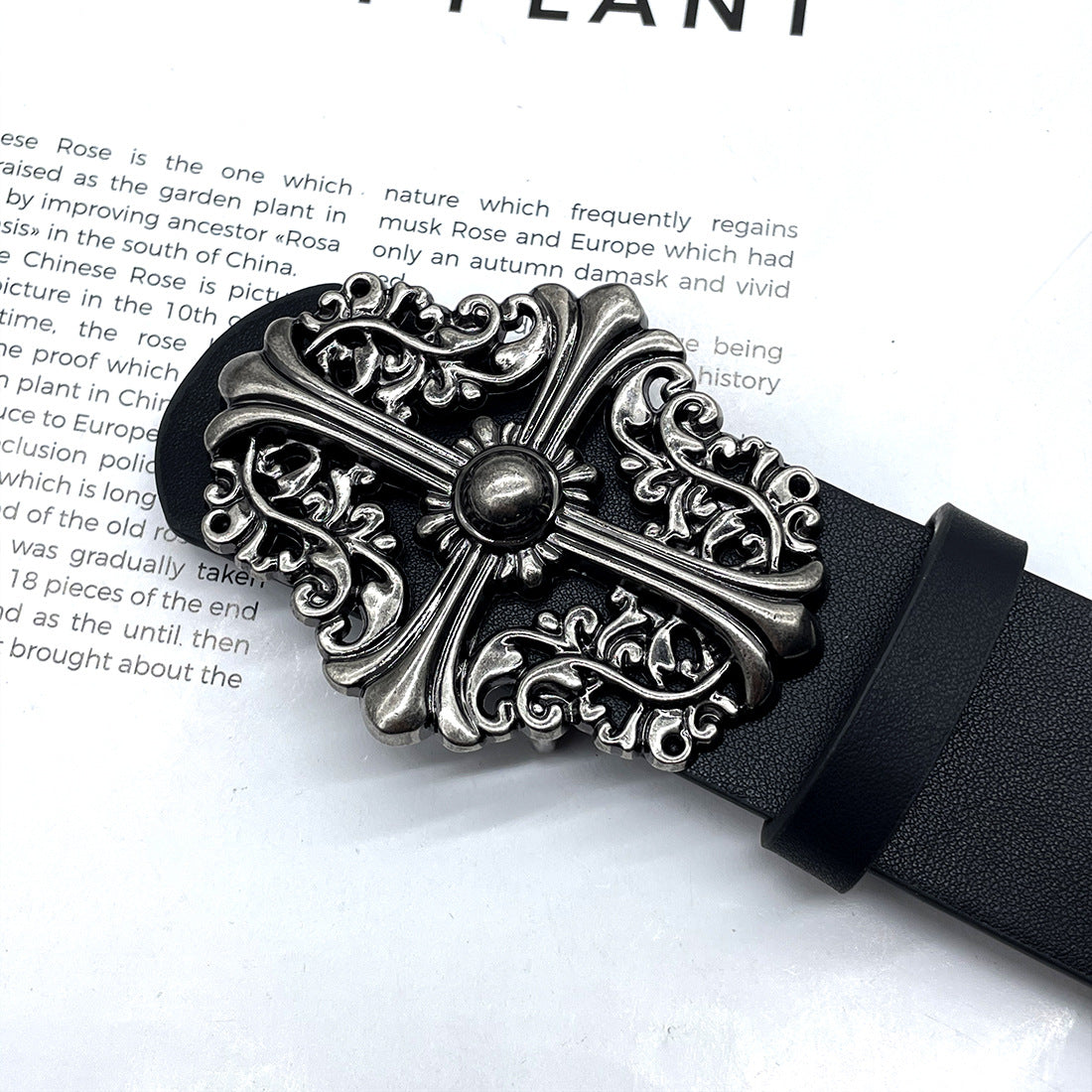 Chh Chrome Heart Belt Cross Hexagram Vine