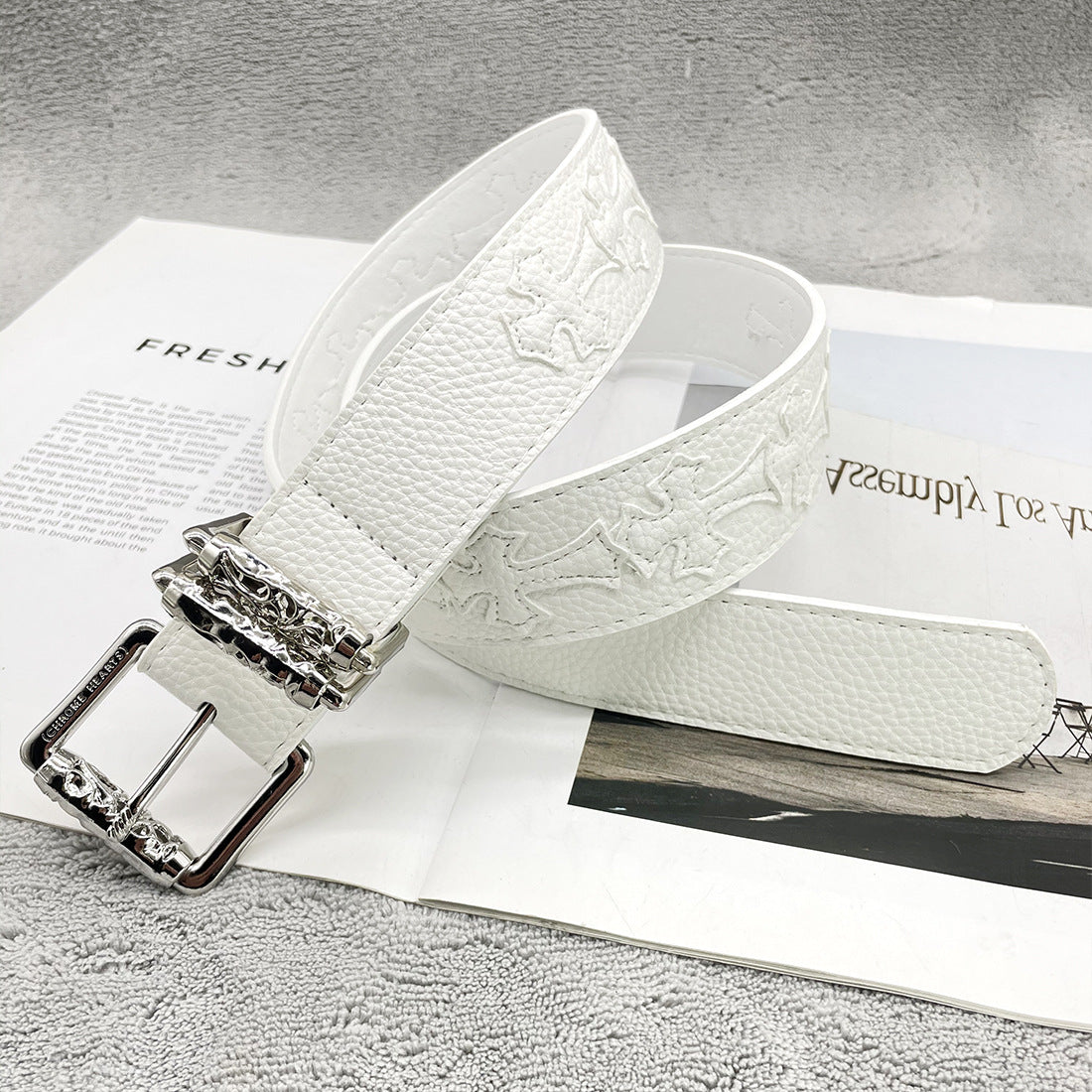 Chh Chrome Heart Belt Embroidery Belt Male
