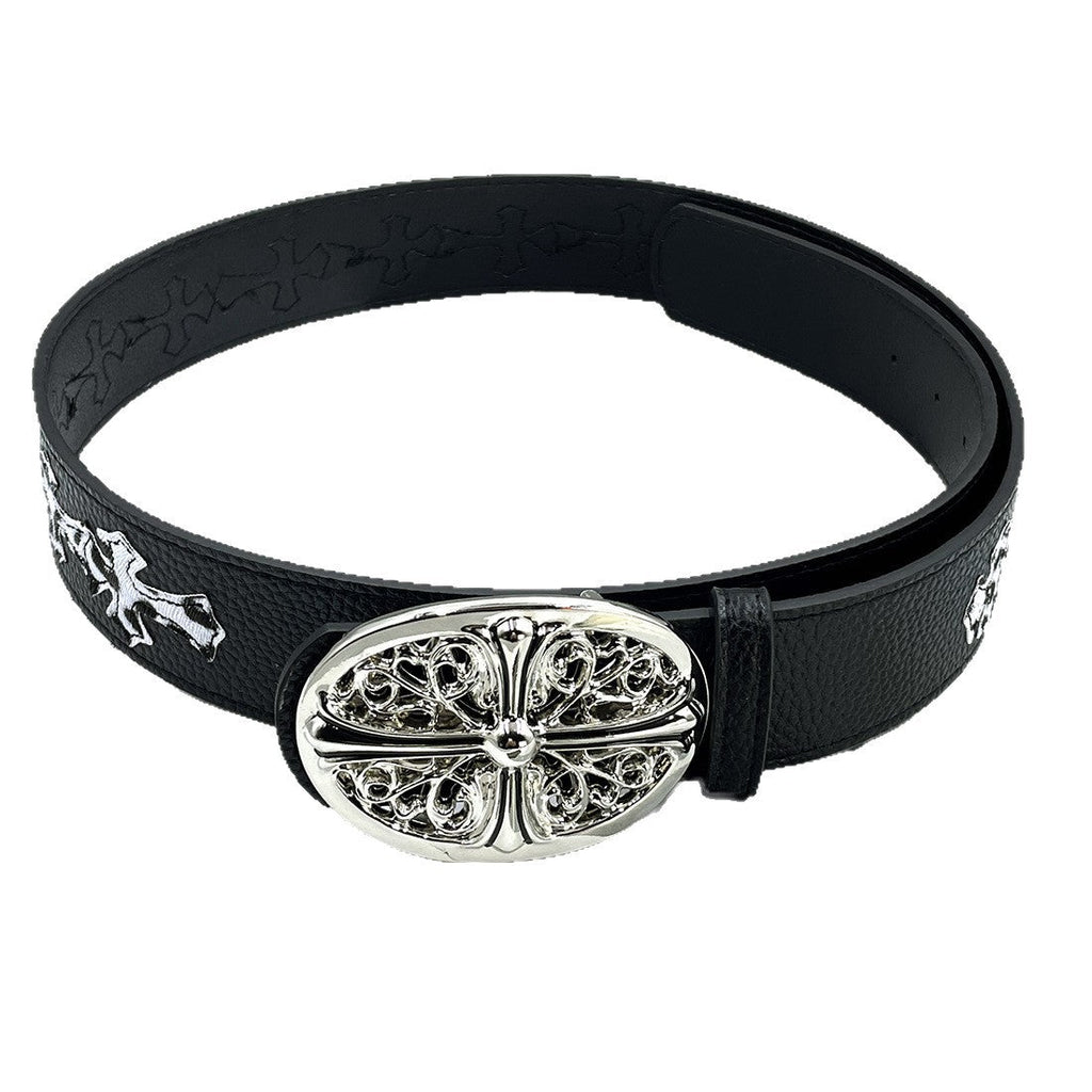 Chh Chrome heart belt with jeans y2k
