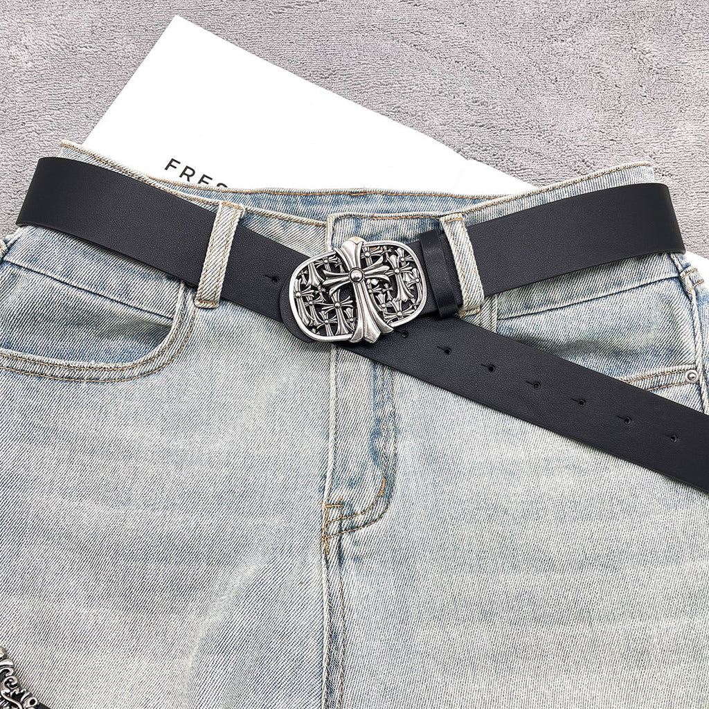 Chh Chrome Heart Belt Cross Hexagram Vine